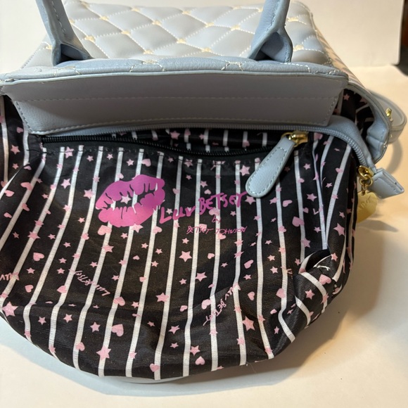 Betsey Johnson Pastel Blue Quilted Crossbody Bag - Picture 9 of 10